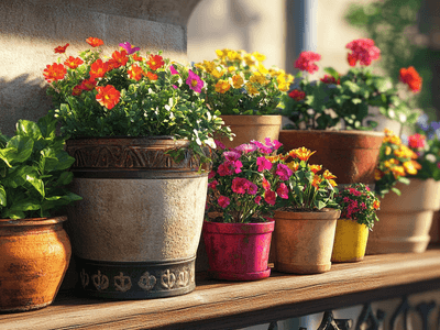 Decorative plant containers for balconies: Ideas for small spaces